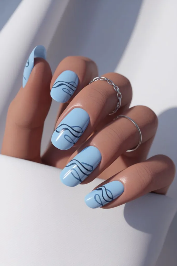 blue nails