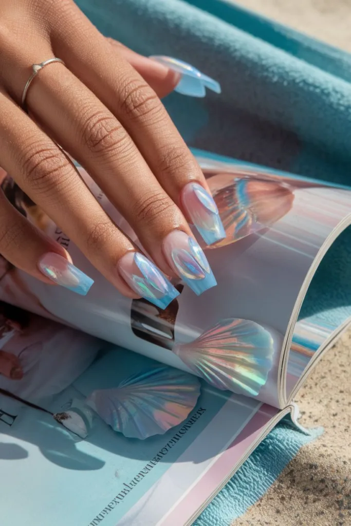 blue nails