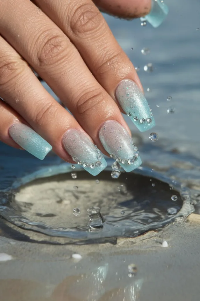 blue nails
