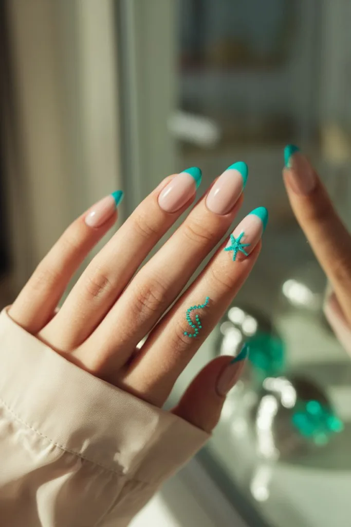 blue nails