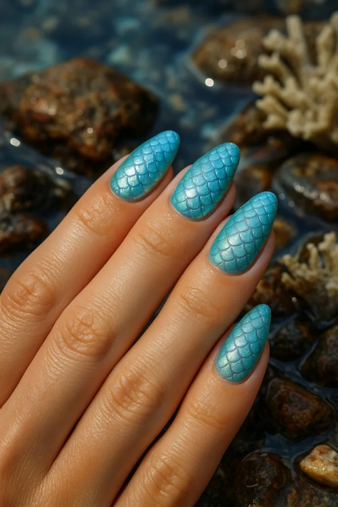 blue nails