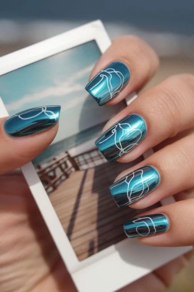 blue nails