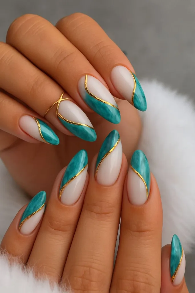blue nails