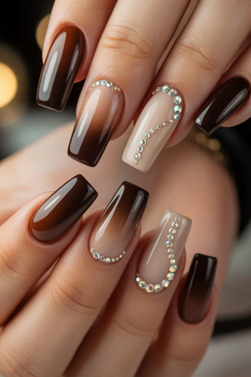 brown nails