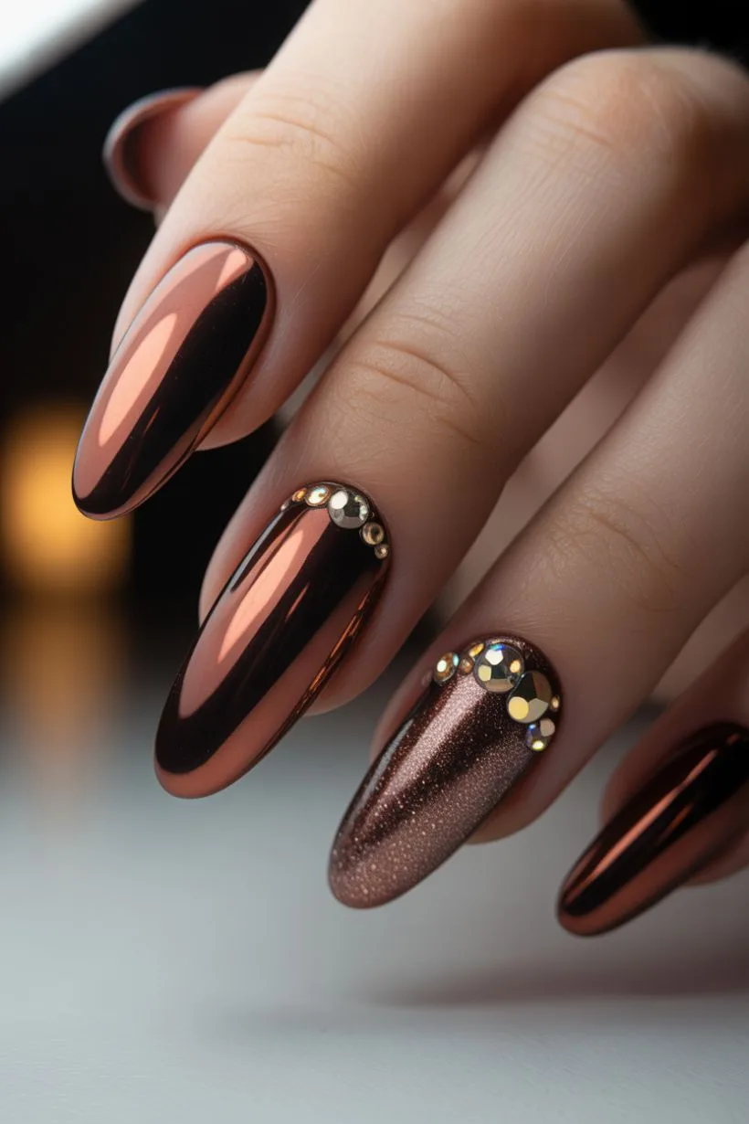 brown nails