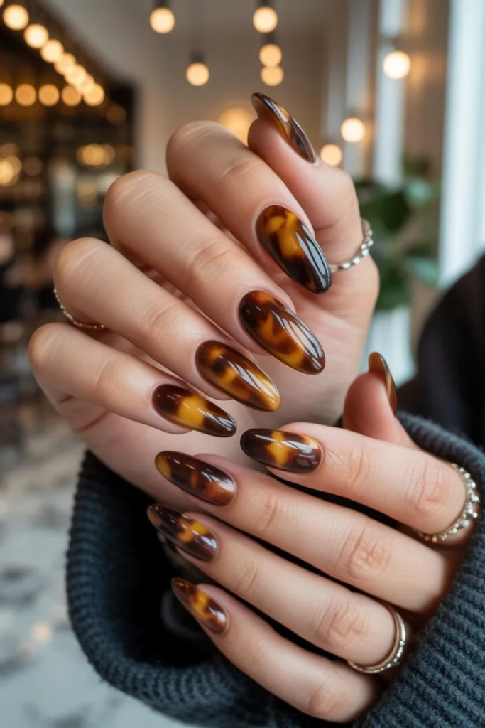 brown nails