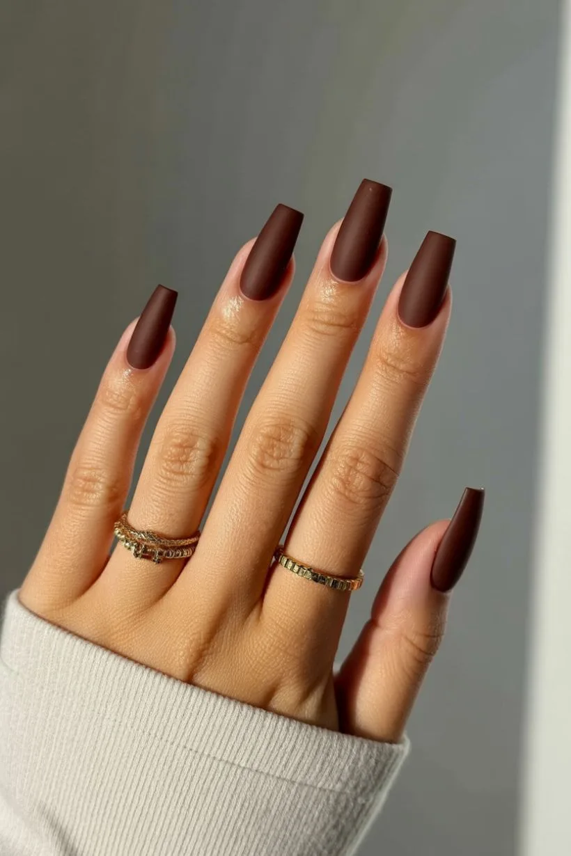 brown nails