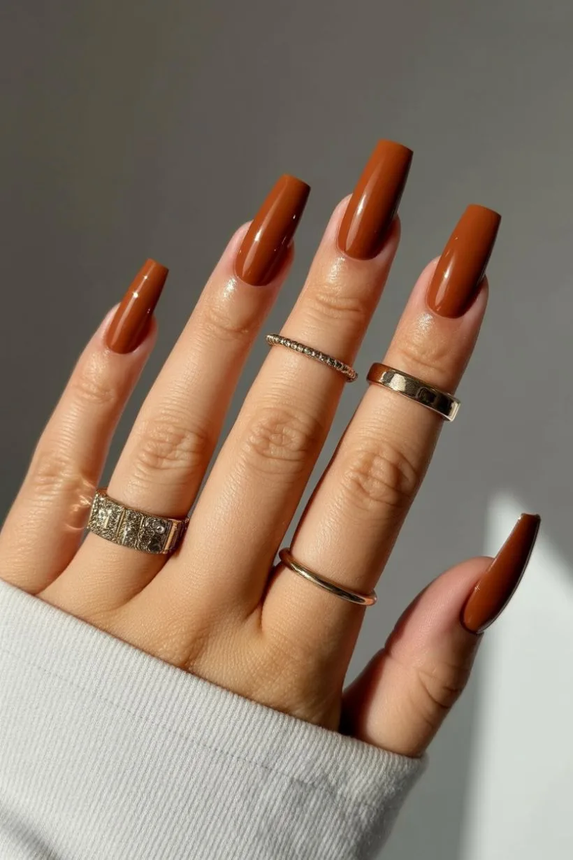 brown nails