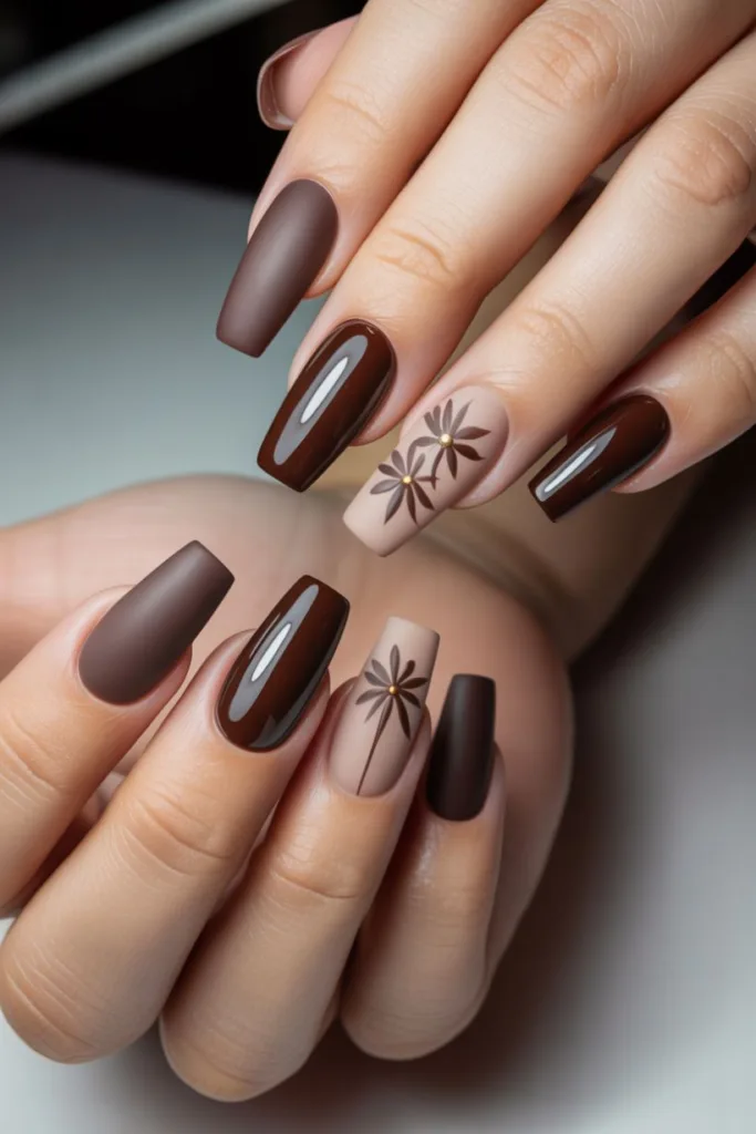 brown nails