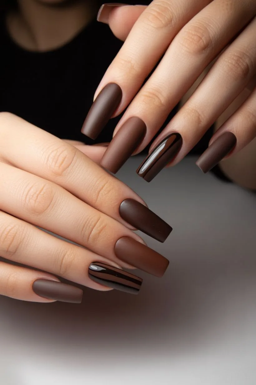 brown nails